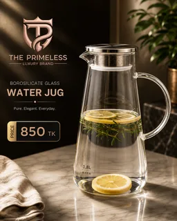 1.8 Liter Premium Heat-Resistant Glass Water Jug