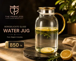 Borosilicate Glass Water Jug – Elegant Heat-Resistant Water Pitcher