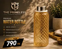 KARBON Premium Crystal Glass Water Bottle – 1000ml (Textured)